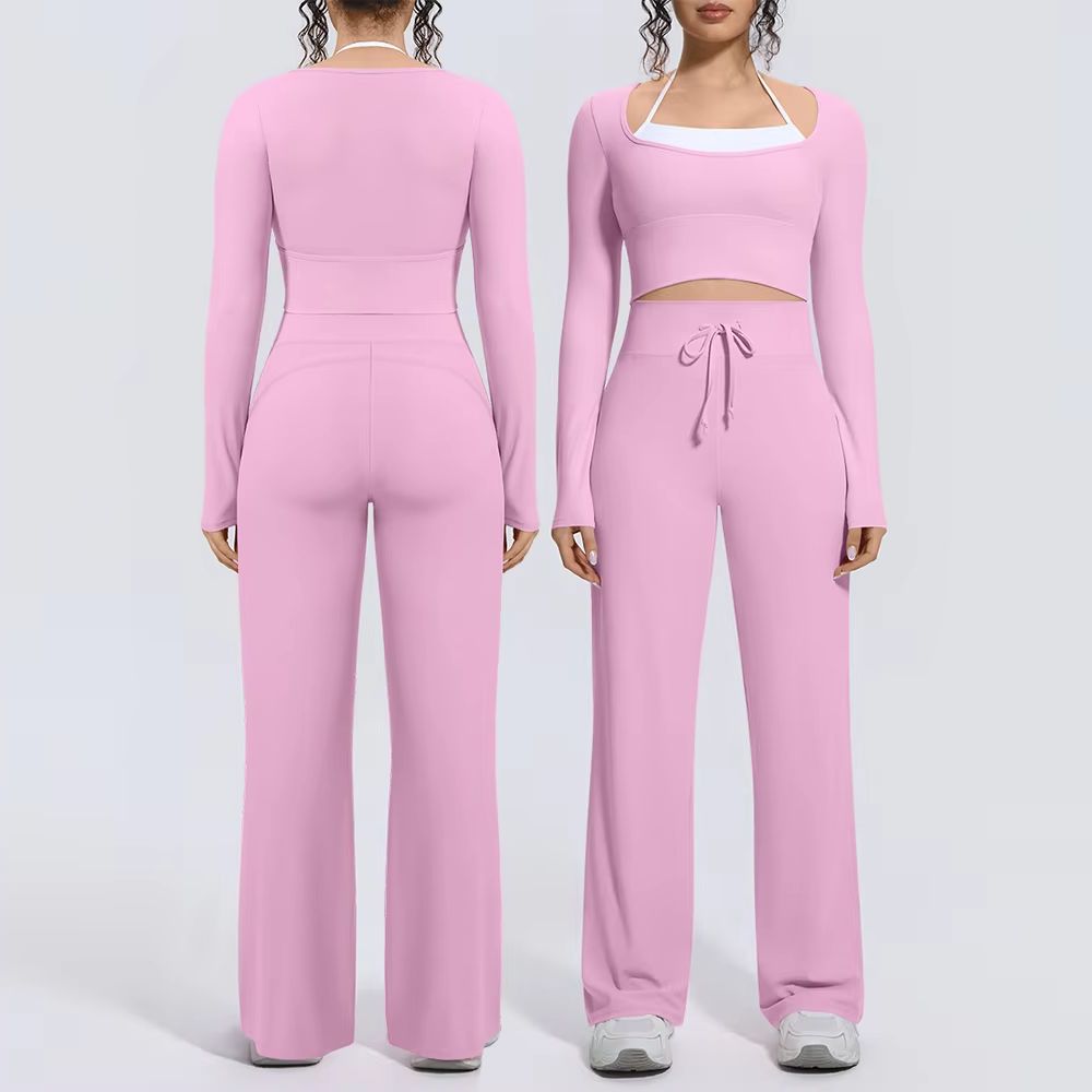 Women Yoga Suit 2PCS Square Ne - огляд і ціна Compression Long Pant