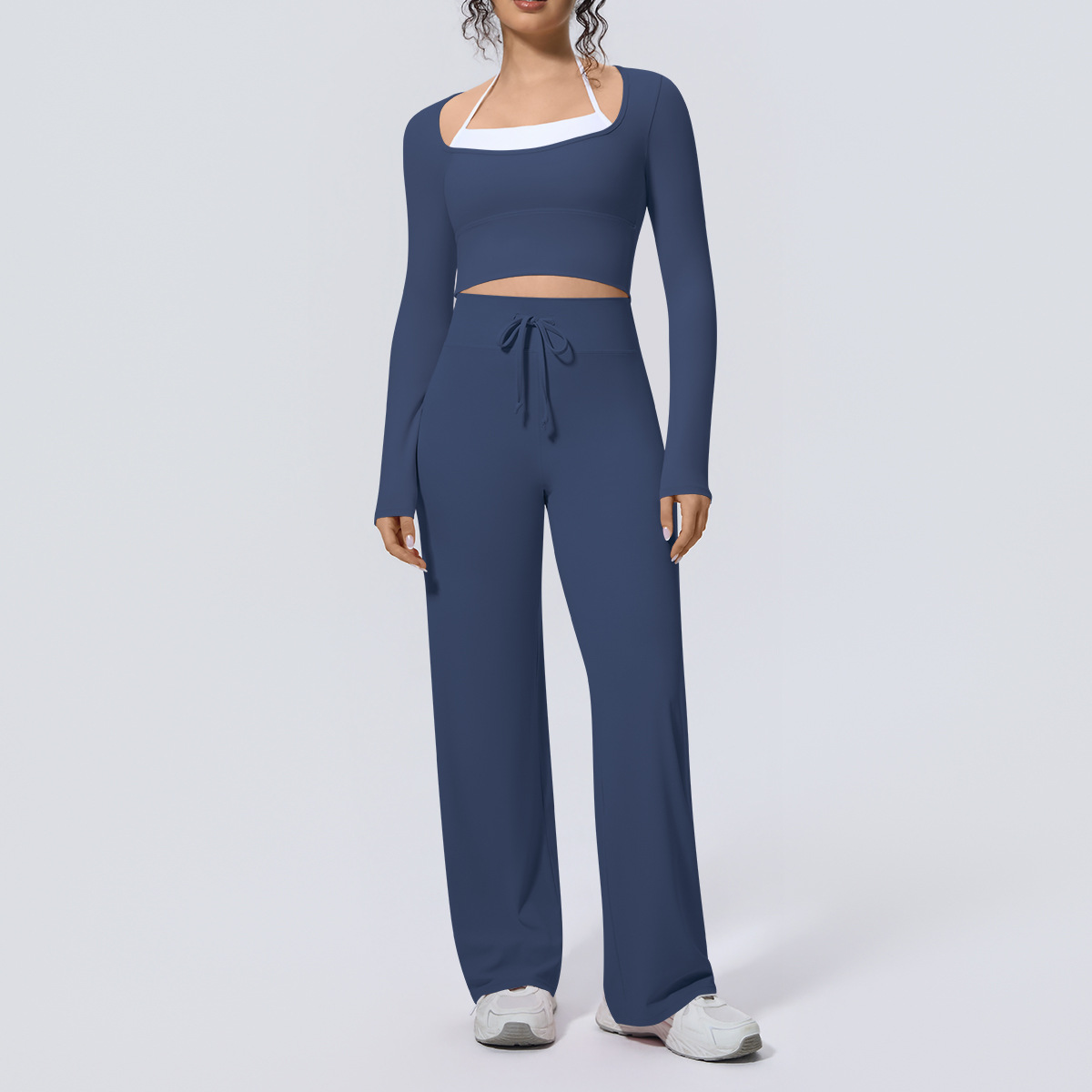 Women Yoga Suit 2PCS Square Ne - огляд і ціна Compression Long Pant
